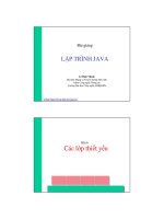 Bài giảng lập trình java - Bài 6 docx