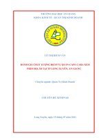 đánh giá chất lượng dịch vụ quán cafe cara xem phim hd, 3d tại tp long xuyên, an giang