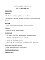 CHƯƠNG II: PHẢN ỨNG HÓA HỌC_ SỰ BIẾN ĐỔI CHẤT potx