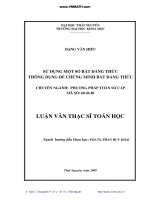 Luận văn thạc sỹ toán học: Sử dụng bất đẳng thức thông dụng để giải bất đẳng thức ppt