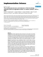 The intellectual structure and substance of the knowledge utilization field: A longitudinal author co-citation analysis, 1945 to 2004 pdf