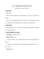 Bài 8: TÌNH HÌNH PHÁT TRIỂN KINH TẾ XÃ HỘI Ở CÁC NƯỚC CHÂU Á docx