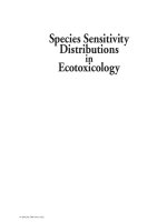 Species Sensitivity Distributions in Ecotoxicology - Section 1 ppsx