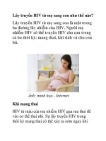 Lây truyền HIV từ mẹ sang con như thế nào? pot