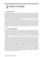 RESTORATION AND MANAGEMENT OF LAKES AND RESERVOIRS - CHAPTER 2 ppt