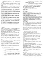 ĐỀ  THI LUẬT NGÂN SÁCH  NHÀ nước