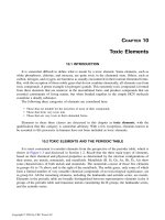 TOXICOLOGICAL CHEMISTRY AND BIOCHEMISTRY - CHAPTER 10 ppsx