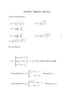 CHỦ ĐỀ 0 . GIỚI HAN - LIÊN TỤC pps