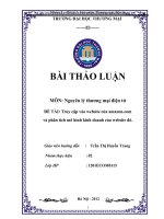 truy cập vào website của amazon.com và phân tích mô hình kinh doanh của website đó