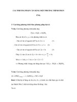 Các phương pháp cân bằng của một phương trình phản ứng ppt