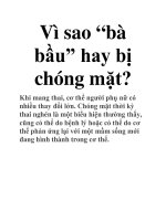 Vì sao “bà bầu” hay bị chóng mặt? doc