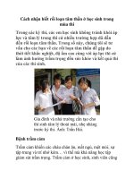 Cách nhận biết rối loạn tâm thần ở học sinh trong mùa thi pptx