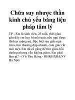 Chữa suy nhược thần kinh chủ yếu bằng liệu pháp tâm lý pps