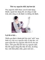 Thở oxy nguyên chất, hại hơn lợi pptx