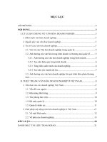 vai trò của văn hoá doanh nghiệp trong quản lý và thực trạng văn hóa doanh nghiệp ở việt nam