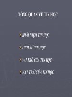Bài giảng điện tử môn tin học: TỔNG QUAN VỀ TIN HỌC ppt