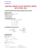 CHUYÊN ĐỀ  PHƯƠNG TRÌNH VÀ BẤT PHƯƠNG TRÌNH CHỨA CĂN pdf