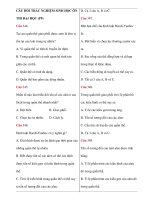 CÂU HỎI TRẮC NGHIỆM SINH HỌC ÔN THI ĐẠI HỌC (P9) ppsx