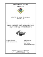 trách nhiệm bồi thường thiệt hại do vi phạm quyền lợi người tiêu dùng