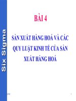 bài 4 sản xuất hàng hóa các quy luật kinh tế của sản xuất hàng hóa