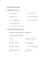 Các phép biến đổi về căn thức pptx
