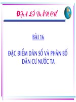 Giáo án điện tử môn Địa Lý: Đặc điểm dân số và phân bố dân cư pot