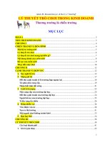 Lý thuyết trò chơi trong kinh doanh potx