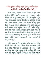 “Vài phút bằng một giờ”, chiến lược mới về rèn luyện thân thể ppt