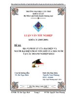 địa vị pháp lý của đại diện và người đại diện phần vốn góp của nhà nước tại các doanh nghiệp khác