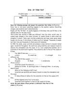 ĐỀ KIỂM TRA MÔN TIẾNG ANH 12