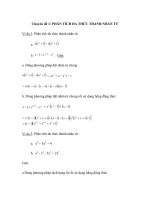 Chuyên đề 1: PHÂN TÍCH ĐA THỨC THÀNH NHÂN TỬ pdf