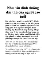 Nhu cầu dinh dưỡng đặc thù của người cao tuổi pdf