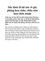 Sức khỏe là tài sản vô giá, phòng hơn chữa, chữa sớm hơn chữa muộn pps