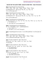 Đề ôn tập thi cuối kỳ môn Đại số tuyến tính pps