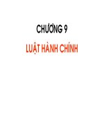 Chương 9: Luật hành chính pptx