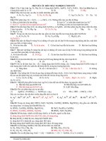 Trắc nghiệm lý thuyết hóa vô cơ lớp 12 pot