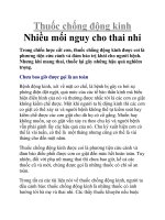 Thuốc chống động kinh Nhiều mối nguy cho thai nhi pot
