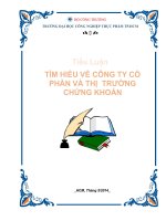 Tiểu luận Tìm hiểu công ty cổ phần & Thị trường chứng khoán