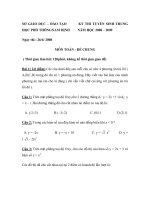 ĐỀ THI TUYỂN SINH LỚP 10 SỞ GD & ĐT NAM ĐỊNH potx