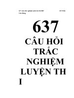 637 câu hỏi trắc nghiệm vật lý