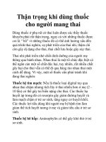 Thận trọng khi dùng thuốc cho người mang thai doc