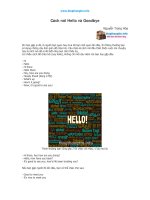 cách nói hello và goodbye ppt