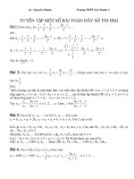 Tuyền tập một số bài toán dãy số thi học sinh giỏi doc