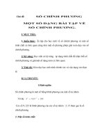 Chủ đề: SỐ CHÍNH PHƯƠNG MỘT SỐ DẠNG BÀI TẬP VỀ SỐ CHÍNH PHƯƠNG doc