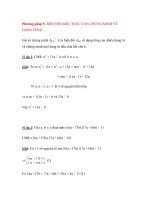 Phương pháp 5: BIẾN ĐỔI BIỂU THỨC CẦN CHỨNG MINH VỀ DẠNG TỔNG ppsx