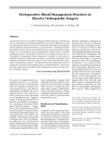 Thực hành chu phẫu trong phẫu thuật chỉnh hình tự chọn pdf