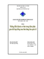 những điều khoản cơ bản trong đàm phán giao kết hợp đồng mua bán hàng hóa quốc tế