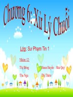 Bài giảng điện tử môn tin học: Xử lý chuỗi pptx