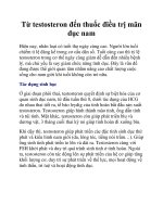 Từ testosteron đến thuốc điều trị mãn dục nam pot