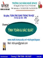 Bài giảng điện tử môn tin học: Tính toán và xác suất pdf